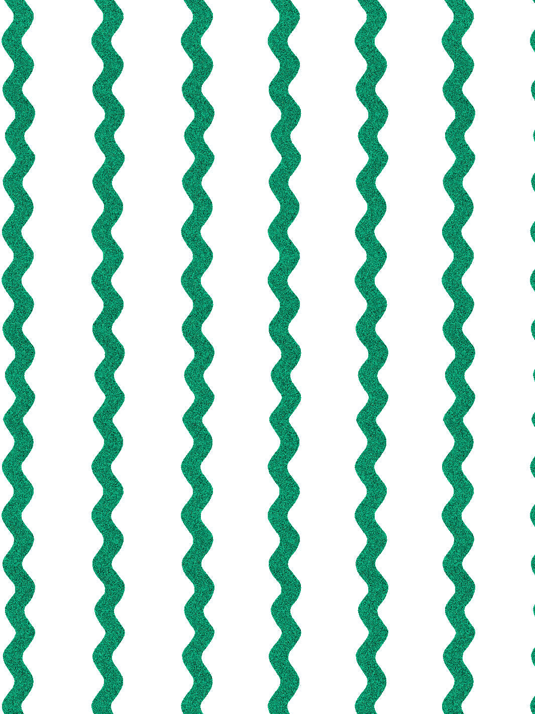 'Ric-Rac Stripe on White' Wallpaper by Sarah Jessica Parker - Emerald