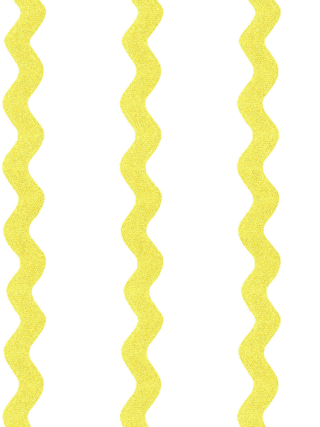'Ric-Rac Stripe on White' Wallpaper by Sarah Jessica Parker - Lemon Drop