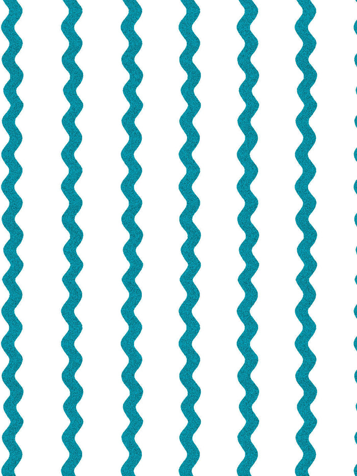 'Ric-Rac Stripe on White' Wallpaper by Sarah Jessica Parker - Peacock