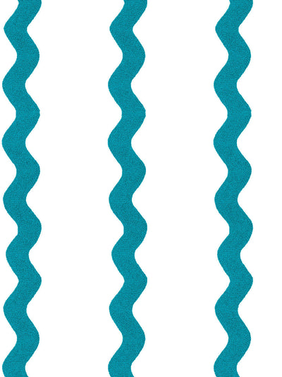 ric rac stripe on white wallpaper by sarah jessica parker peacock