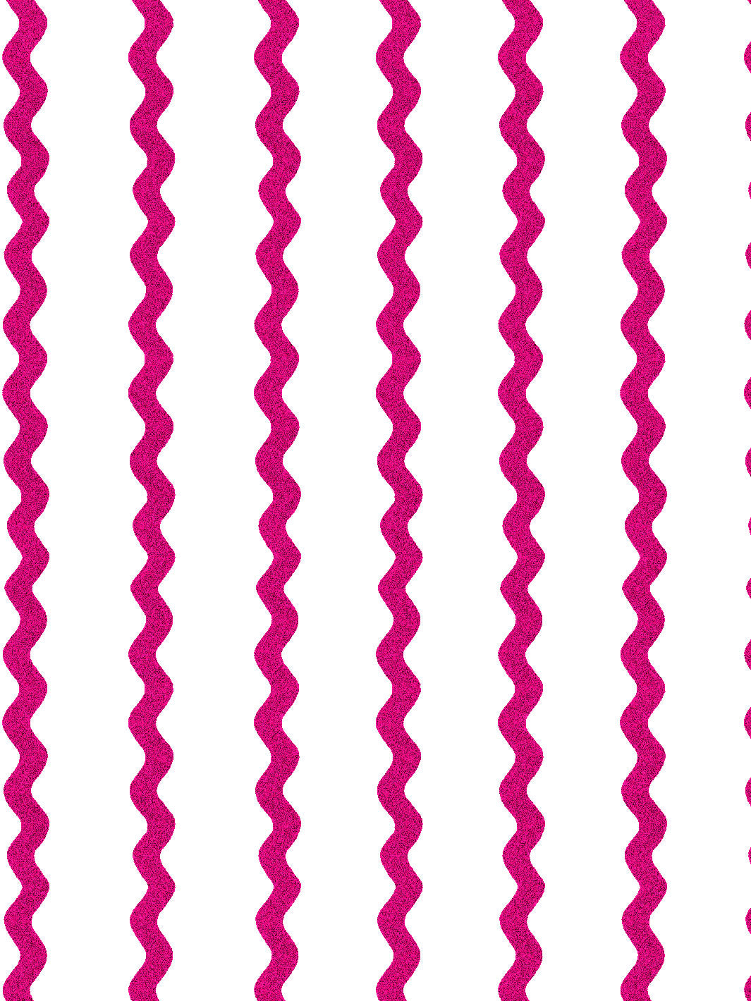 'Ric-Rac Stripe on White' Wallpaper by Sarah Jessica Parker - Raspberry