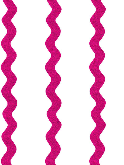 ric rac stripe on white wallpaper by sarah jessica parker raspberry