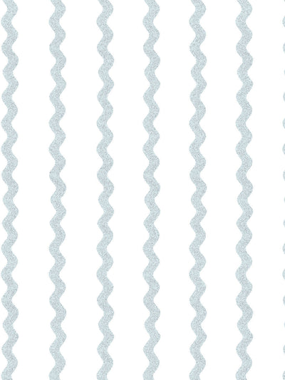 ric rac stripe on white wallpaper by sarah jessica parker silver