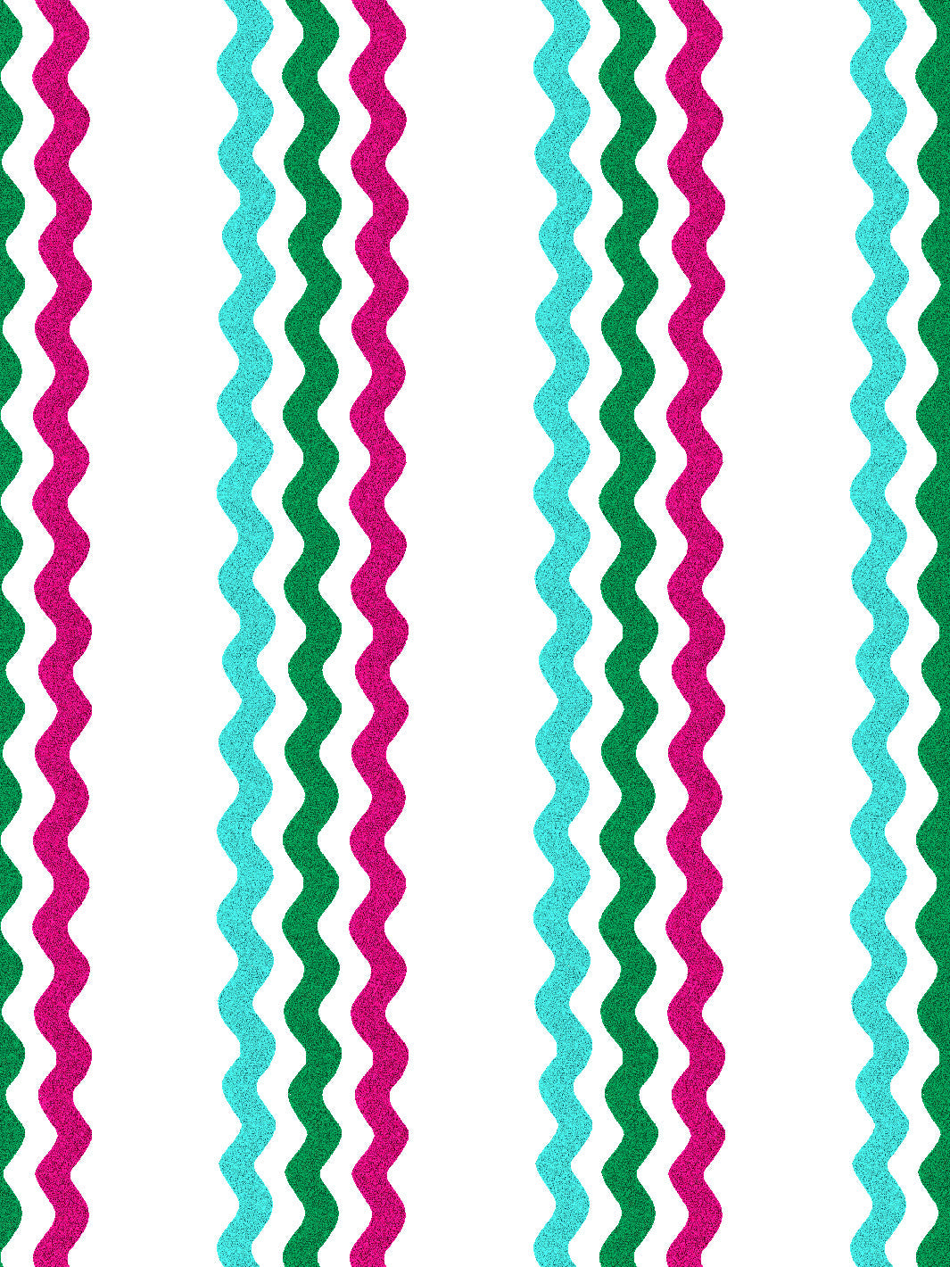 'Ric-Rac Bands' Wallpaper by Sarah Jessica Parker - Emerald Capri Raspberry