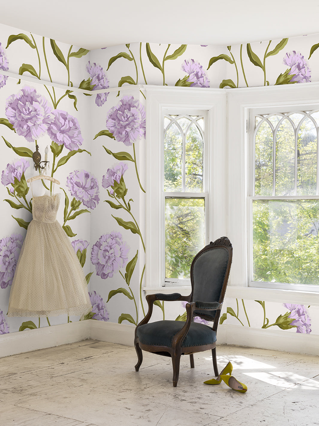 'Townhouse Mural' Wallpaper by Sarah Jessica Parker - Heliotrope
