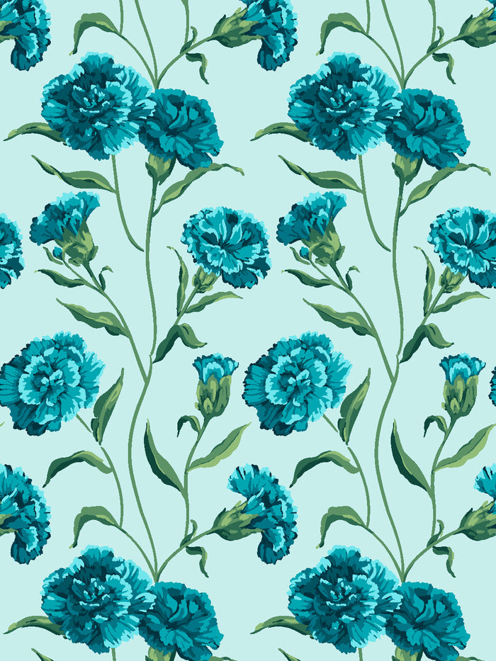 'Townhouse' Mural Wallpaper by Sarah Jessica Parker - Peacock on Sky