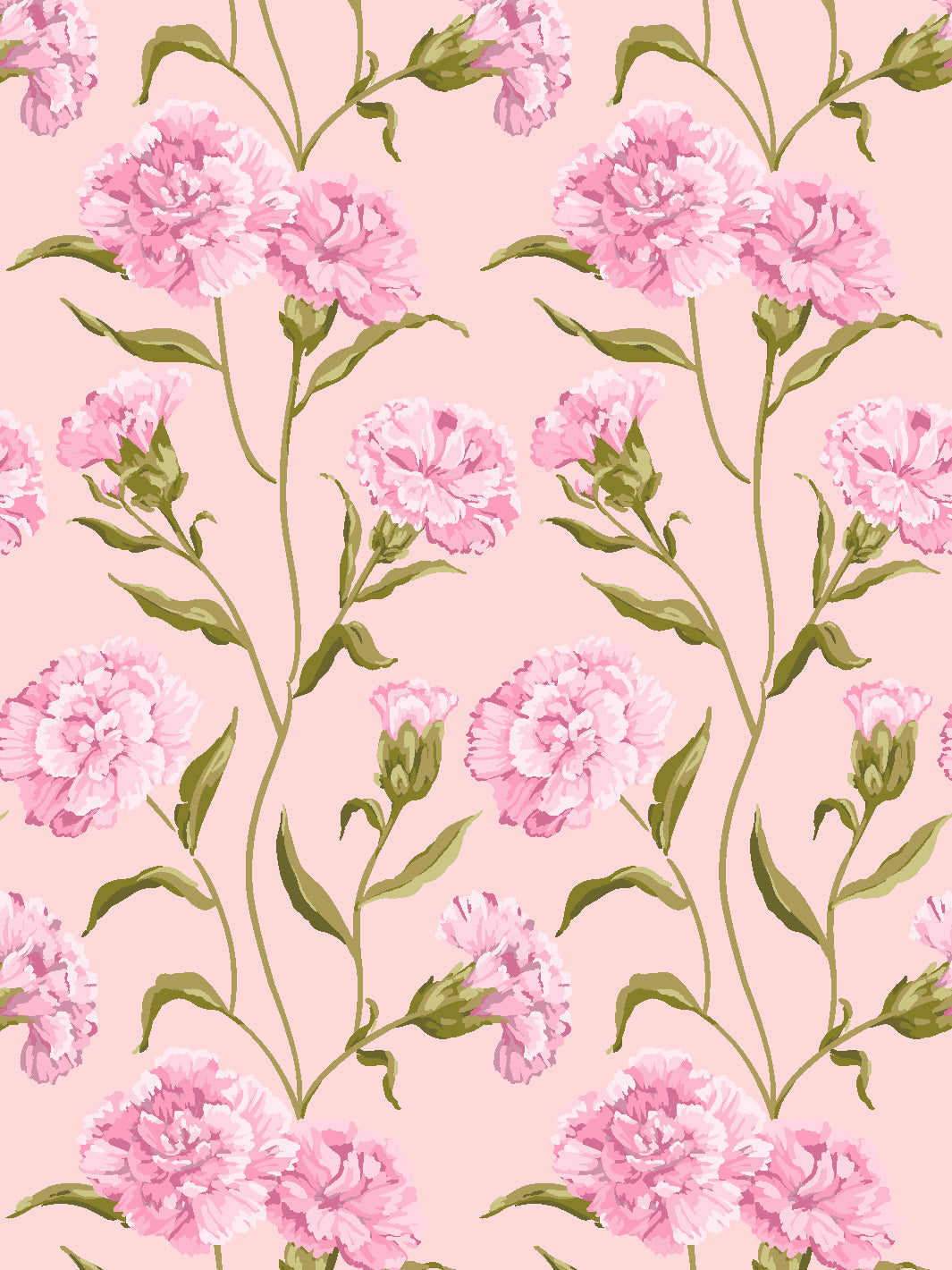 'Townhouse Mural' Wallpaper by Sarah Jessica Parker - Slipper on Rosé