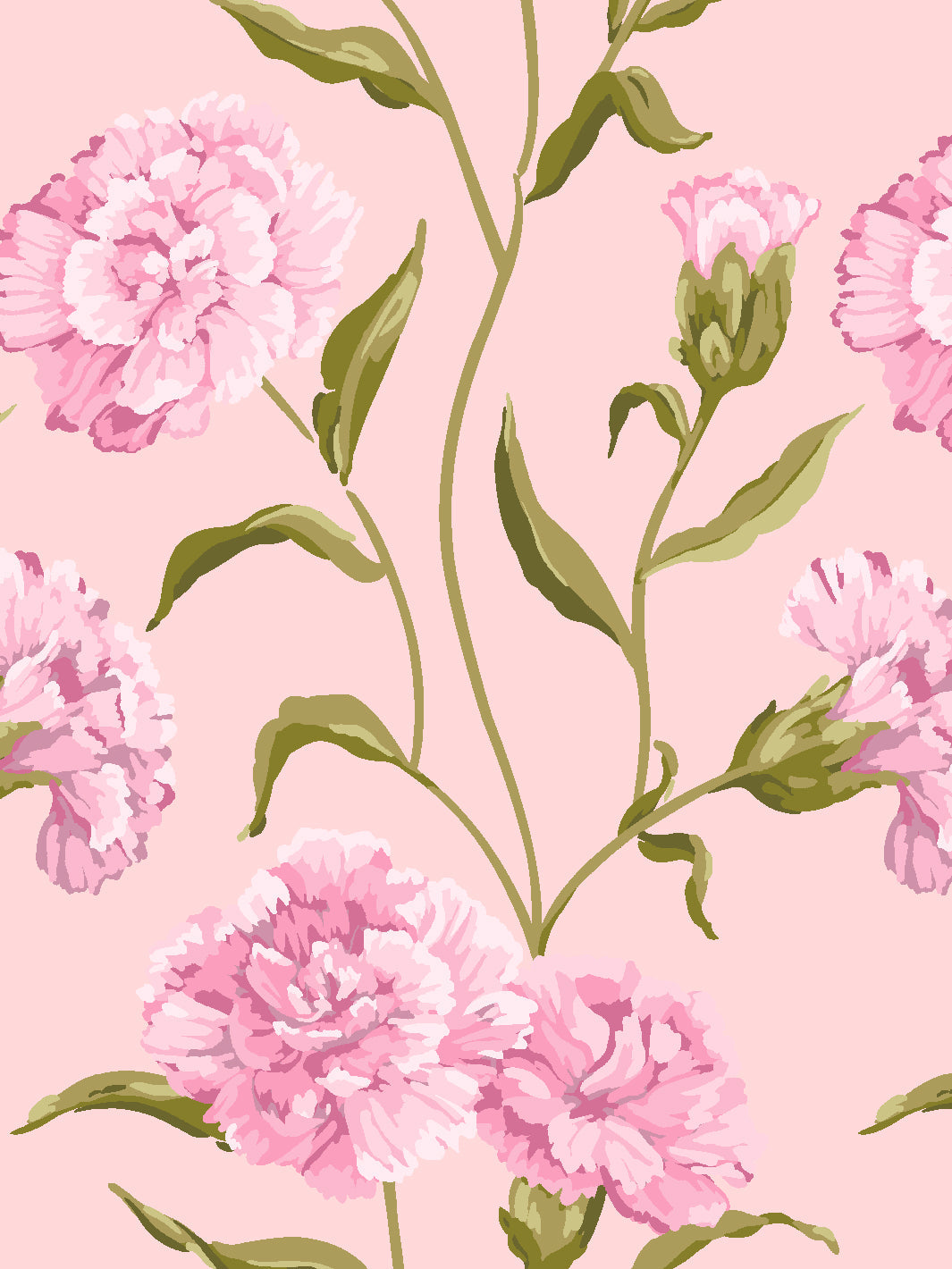 'Townhouse Mural' Wallpaper by Sarah Jessica Parker - Slipper on Rosé