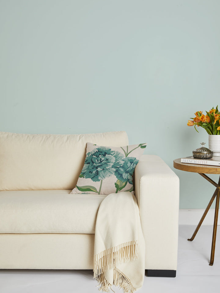 town house pillow by sarah jessica parker peacock on linen