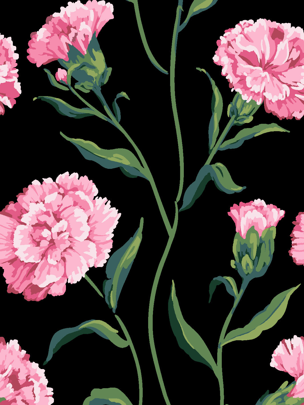 'Townhouse' Wallpaper by Sarah Jessica Parker - Blush on Black