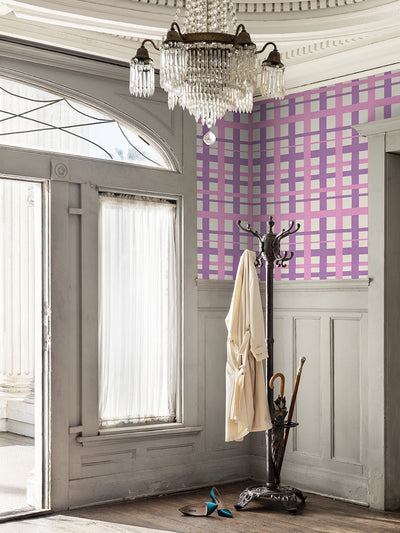 crosstown plain on white wallpaper by sarah jessica parker blush lavender