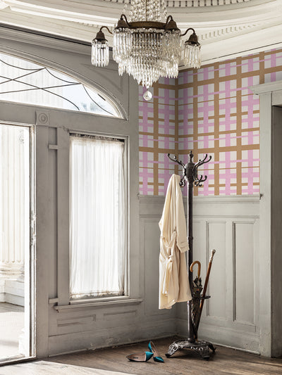 crosstown plain on white wallpaper by sarah jessica parker pecan slipper