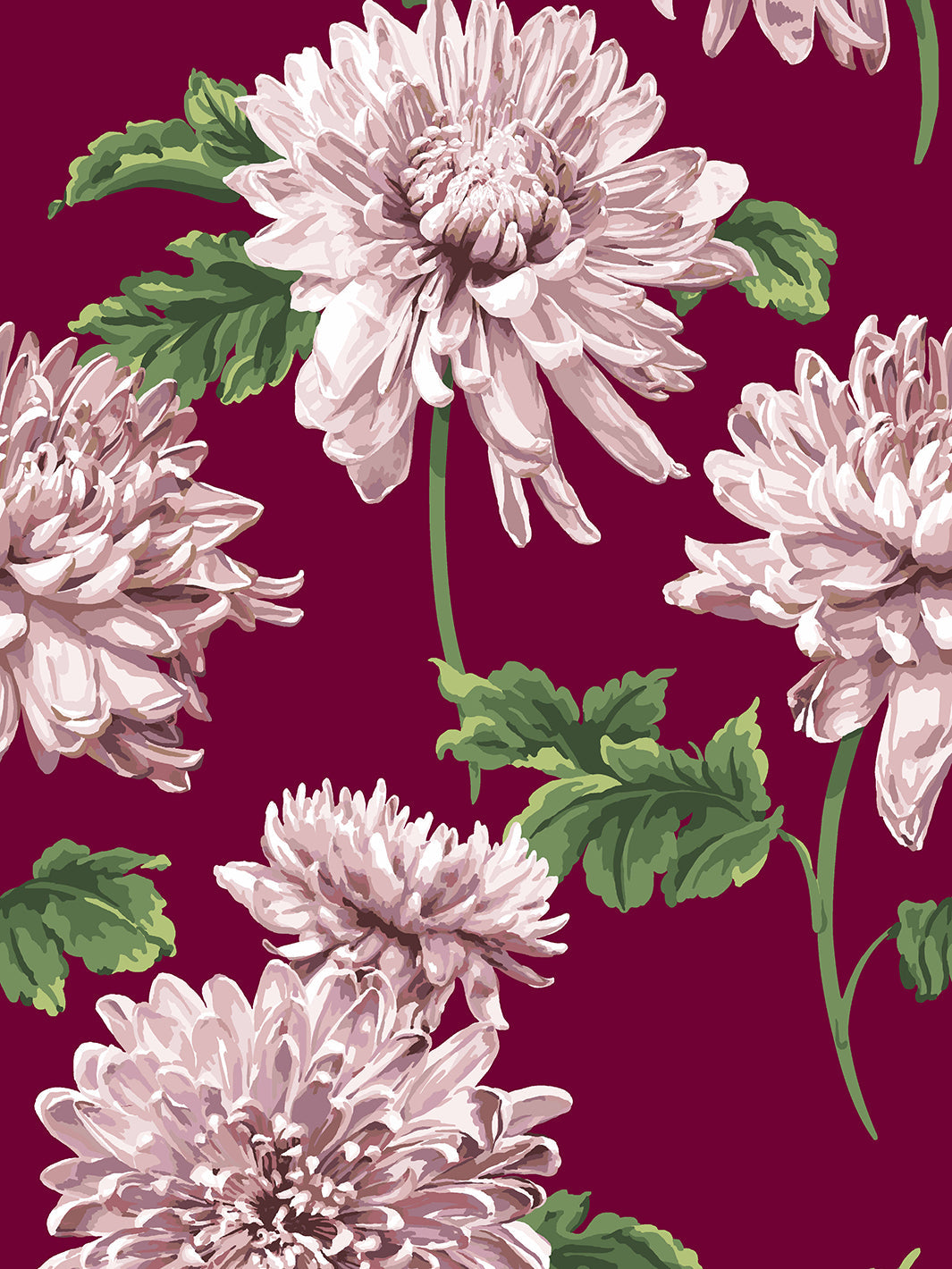 'Mums for Marion' Wallpaper by Sarah Jessica Parker - Claret