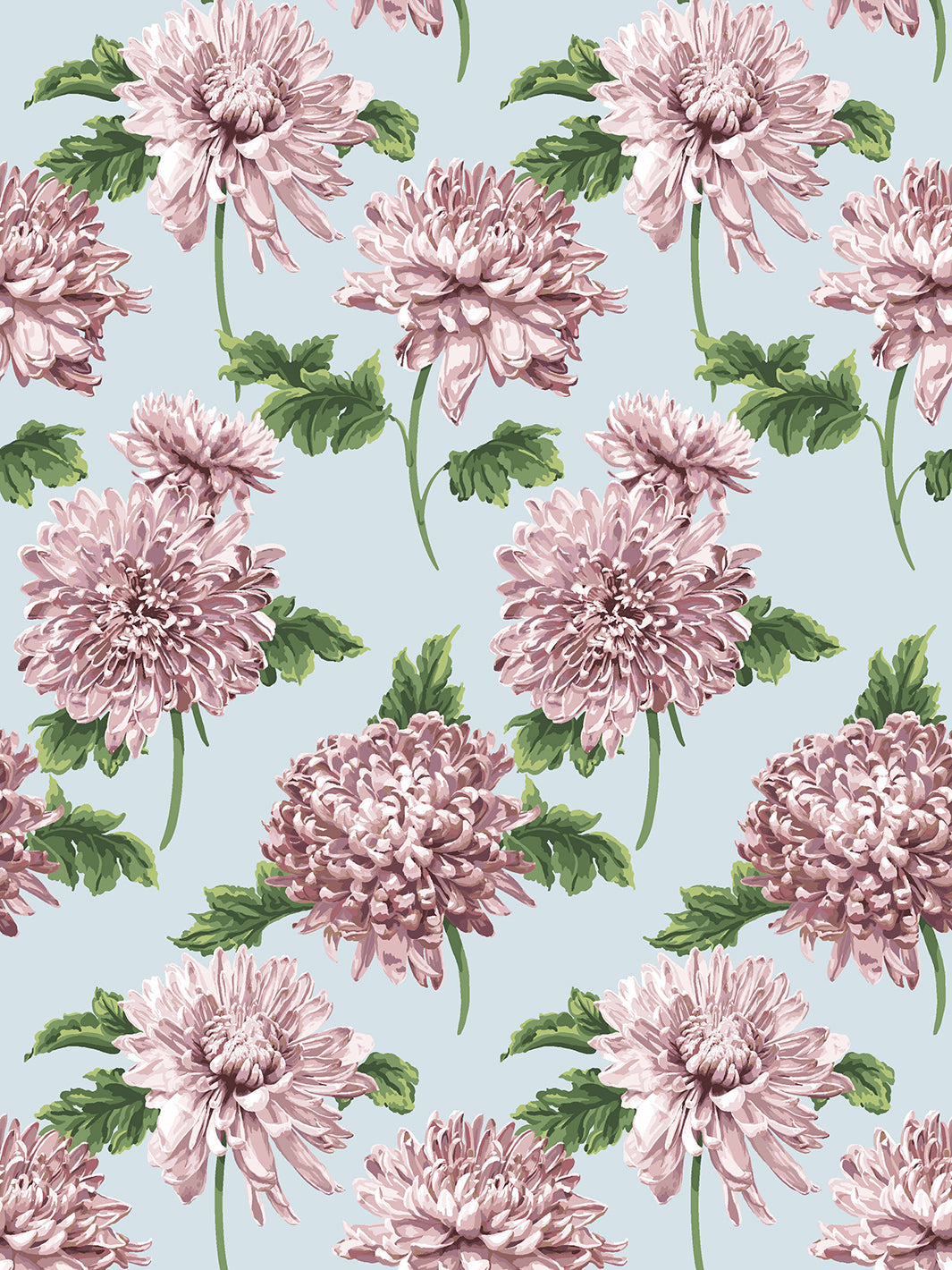 'Mums for Marion Small' Wallpaper by Sarah Jessica Parker - Misty Blue