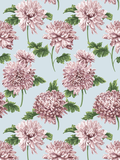 'Mums for Marion Small' Wallpaper by Sarah Jessica Parker - Misty Blue