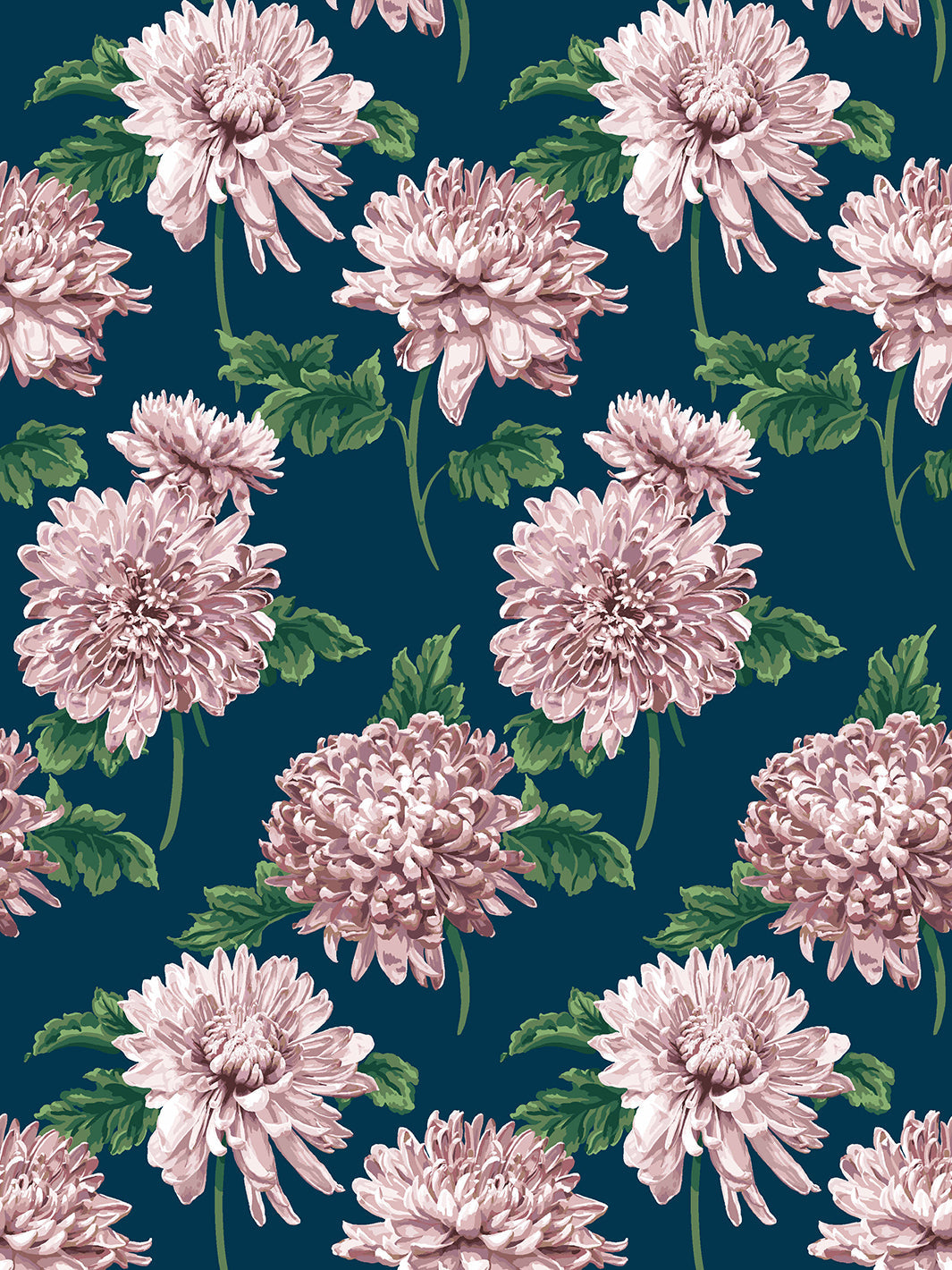 'Mums for Marion Small' Wallpaper by Sarah Jessica Parker - Navy