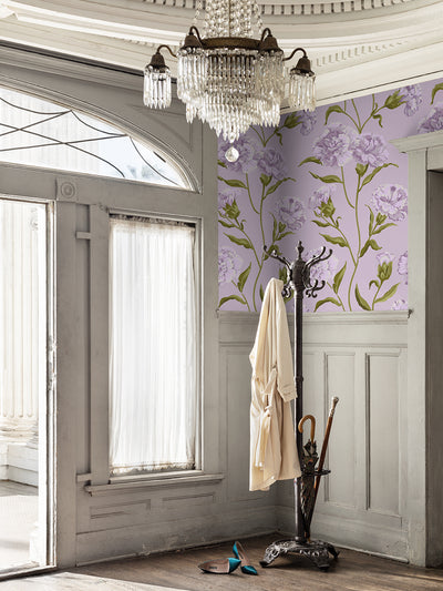 townhouse wallpaper by sarah jessica parker heliotrope on lavender
