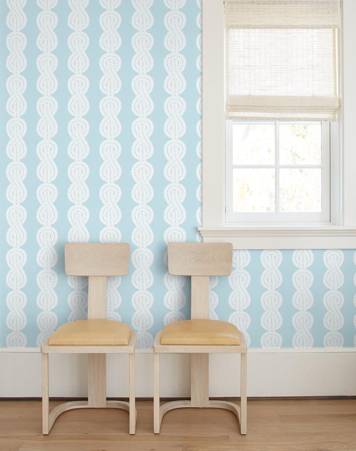 'Sailor Knot' Wallpaper by Wallshoppe - Sky