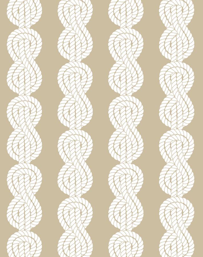 'Sailor Knot' Wallpaper by Wallshoppe - Burlap