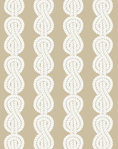 'Sailor Knot' Wallpaper by Wallshoppe - Burlap