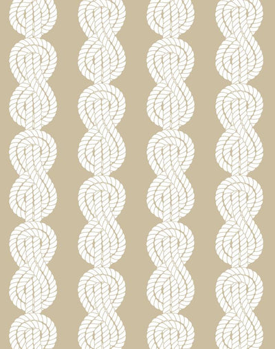 'Sailor Knot' Wallpaper by Wallshoppe - Burlap