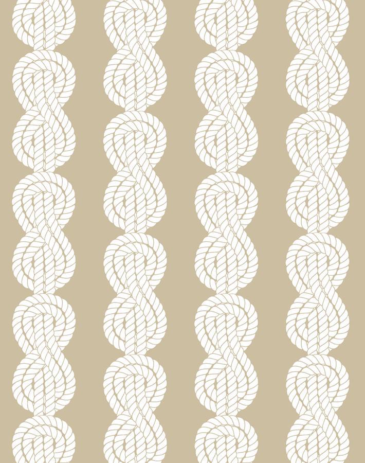 'Sailor Knot' Wallpaper by Wallshoppe - Burlap