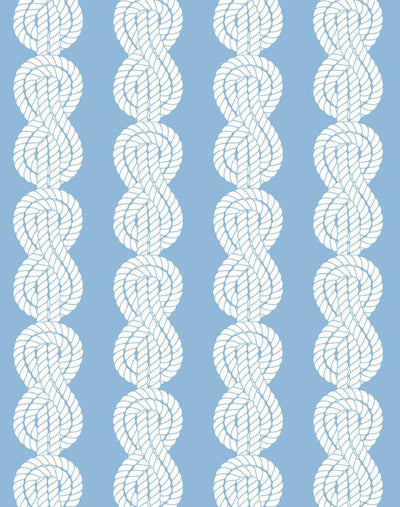 'Sailor Knot' Wallpaper by Wallshoppe - Denim