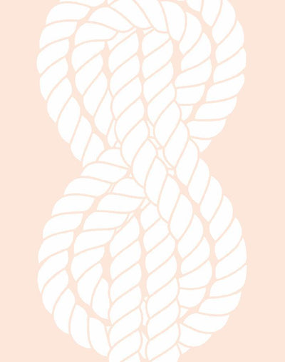 'Sailor Knot' Wallpaper by Wallshoppe - Peach