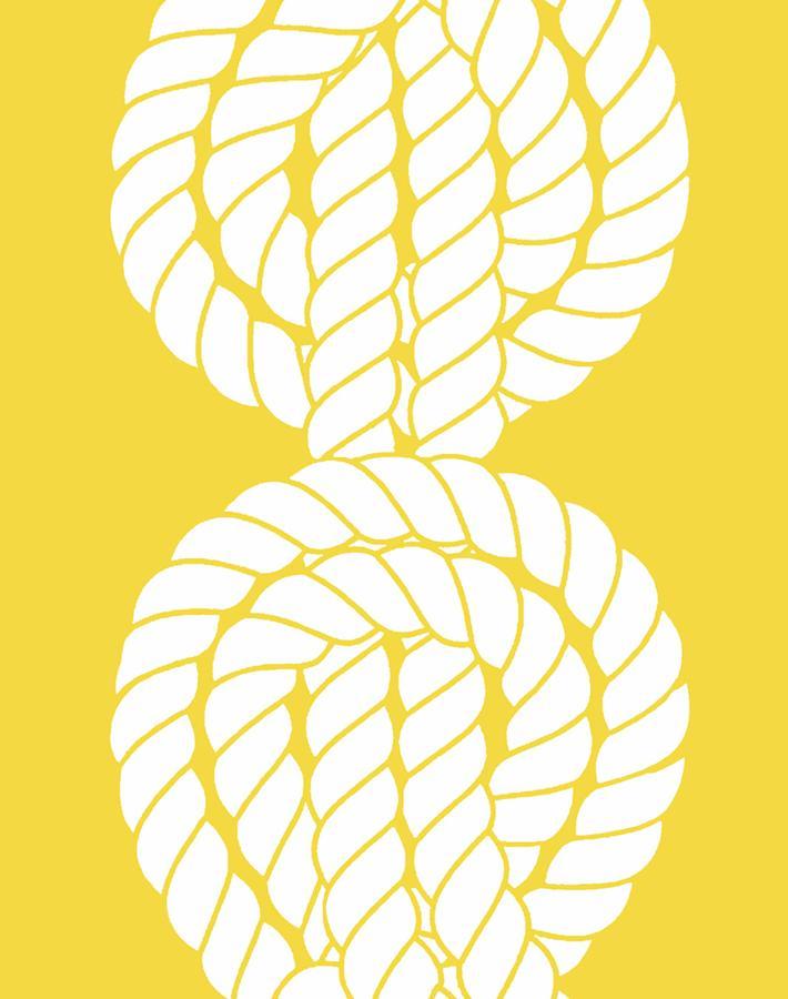 'Sailor Knot' Wallpaper by Wallshoppe - Yellow