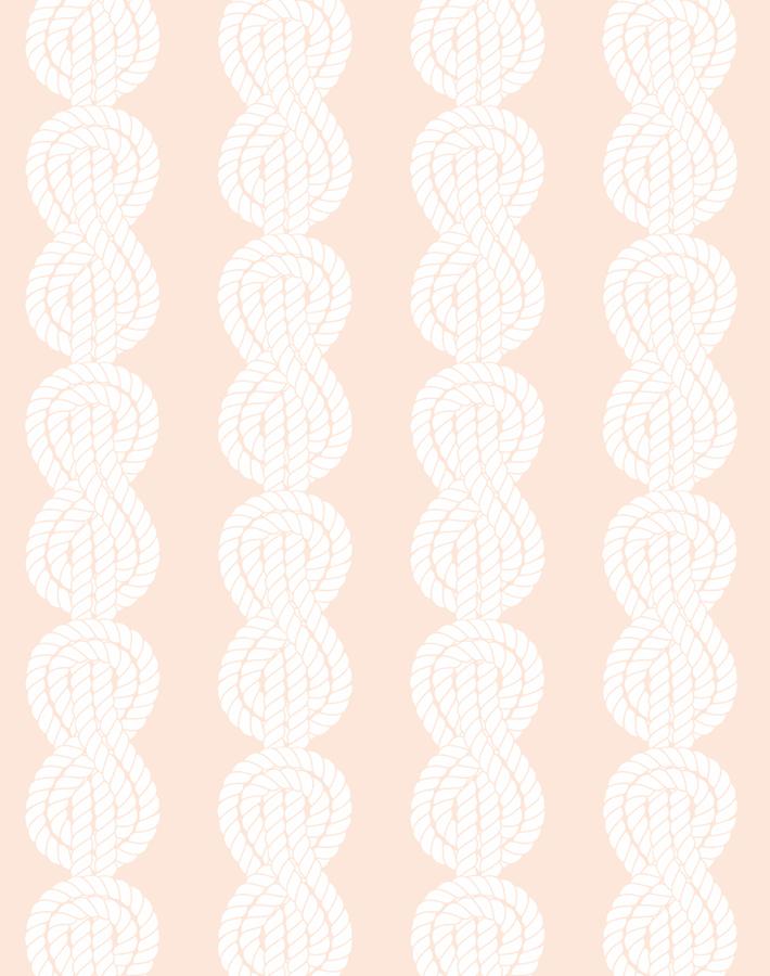 'Sailor Knot' Wallpaper by Wallshoppe - Peach