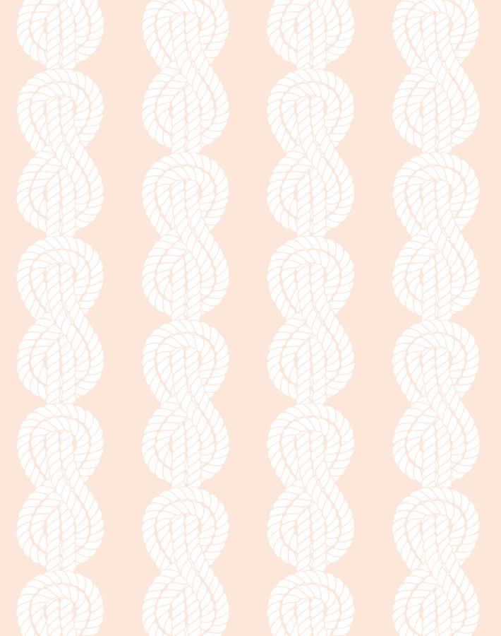 'Sailor Knot' Wallpaper by Wallshoppe - Peach