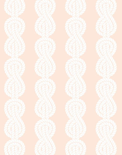 'Sailor Knot' Wallpaper by Wallshoppe - Peach