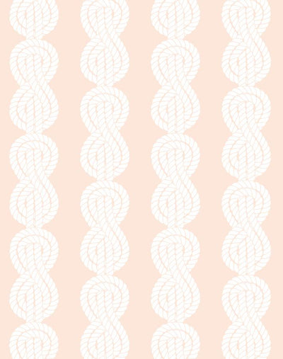 'Sailor Knot' Wallpaper by Wallshoppe - Peach