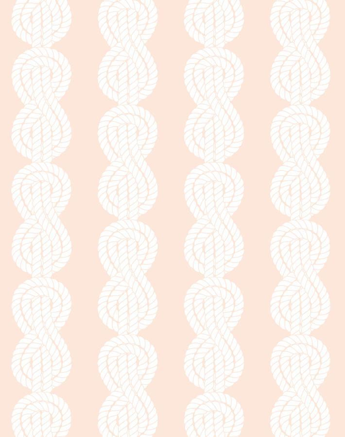 'Sailor Knot' Wallpaper by Wallshoppe - Peach