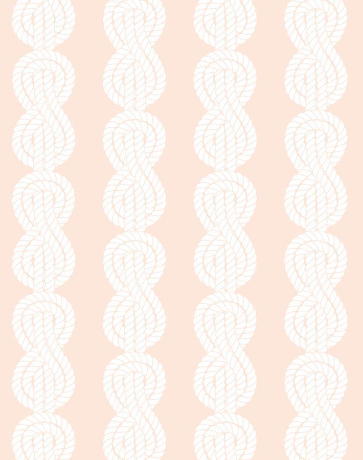 'Sailor Knot' Wallpaper by Wallshoppe - Peach