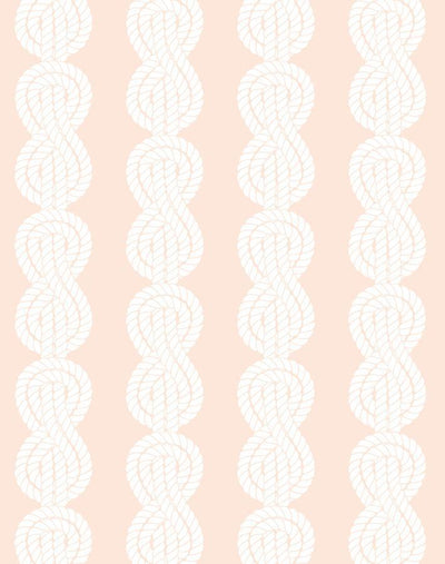 'Sailor Knot' Wallpaper by Wallshoppe - Peach