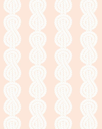 'Sailor Knot' Wallpaper by Wallshoppe - Peach