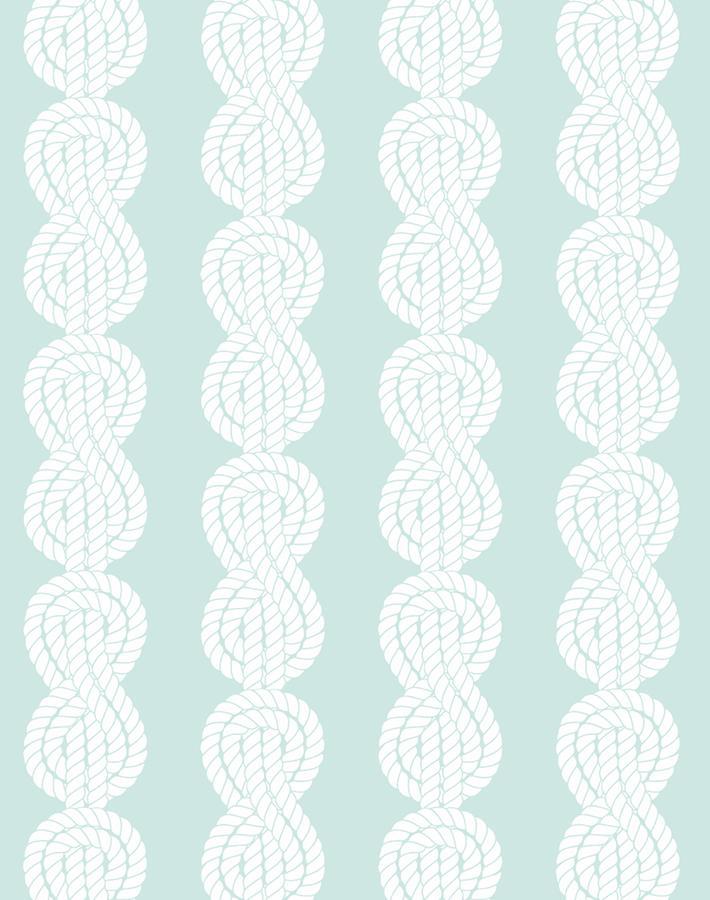 'Sailor Knot' Wallpaper by Wallshoppe - Seafoam