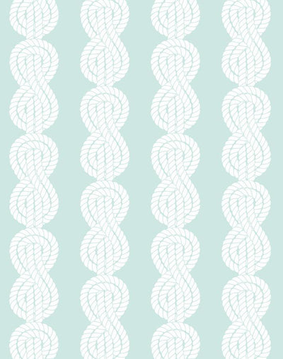 'Sailor Knot' Wallpaper by Wallshoppe - Seafoam