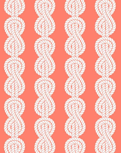 'Sailor Knot' Wallpaper by Wallshoppe - Watermelon