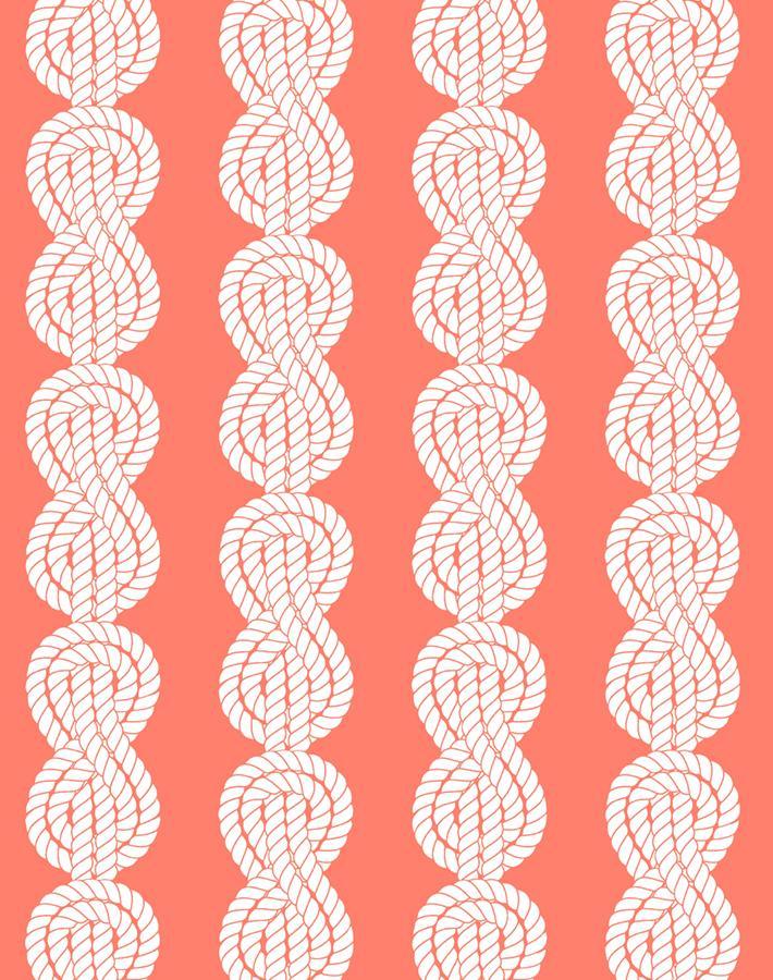 'Sailor Knot' Wallpaper by Wallshoppe - Watermelon