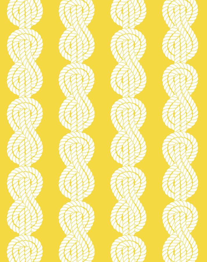 'Sailor Knot' Wallpaper by Wallshoppe - Yellow