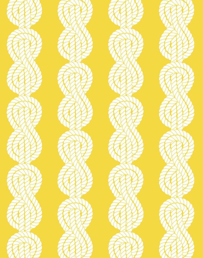 'Sailor Knot' Wallpaper by Wallshoppe - Yellow