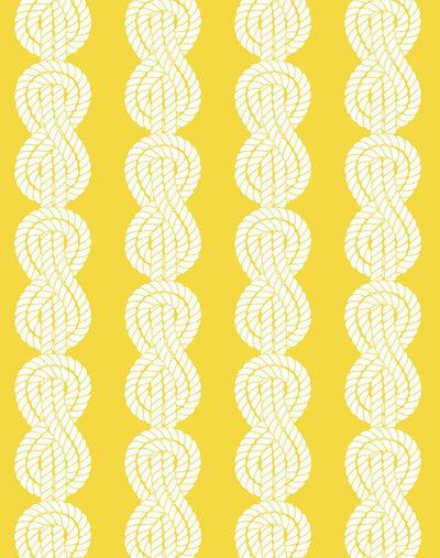 'Sailor Knot' Wallpaper by Wallshoppe - Yellow