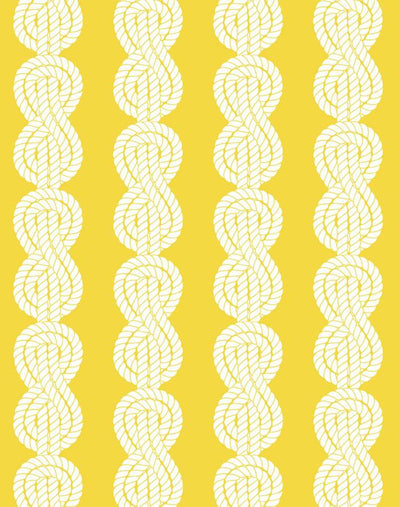 'Sailor Knot' Wallpaper by Wallshoppe - Yellow