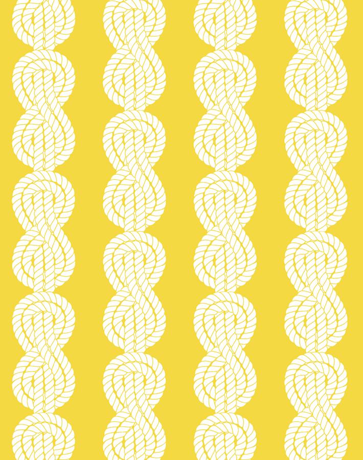 'Sailor Knot' Wallpaper by Wallshoppe - Yellow