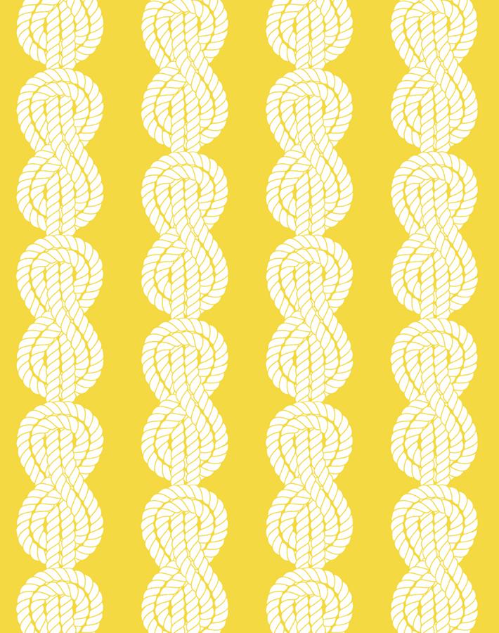 'Sailor Knot' Wallpaper by Wallshoppe - Yellow