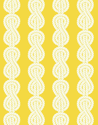 'Sailor Knot' Wallpaper by Wallshoppe - Yellow