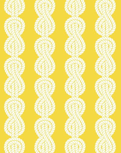 'Sailor Knot' Wallpaper by Wallshoppe - Yellow