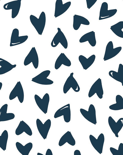 hearts navy on white